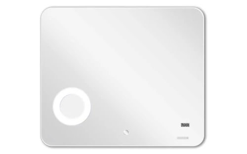 Зеркало "Элио 100" с подсветкой, часами, ув.зеркало, Новый