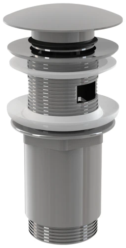 Водослив для умывальника click/clack 5/4" цельнометаллический с большой заглушкой A392