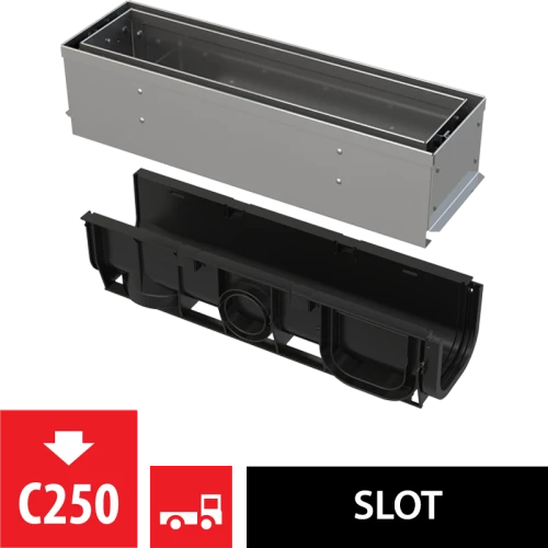 Щелевой дренажный канал с асимметричной сервисной надставкой 100 мм нержавеющая сталь ALCAPLAST AVZ101S-R321R