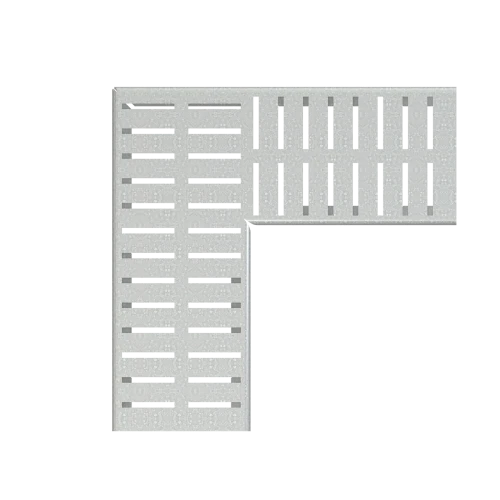 Решетка для дренажного углового желоба 100 мм оцинкованная сталь ALCAPLAST ADZ-R122R