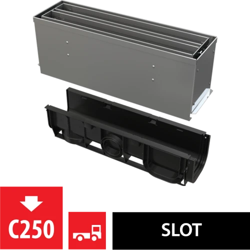 Щелевой дренажный канал с симметричной сервисной надставкой 160 мм нержавеющая сталь ALCAPLAST AVZ101S-R324R