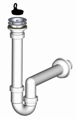 Сифон для кухонной мойки AlcaPlast А800 d40