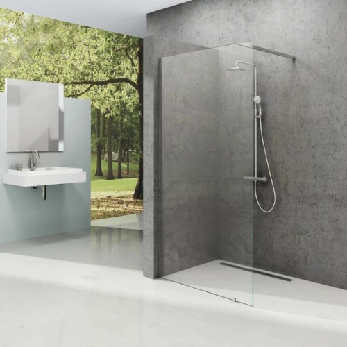 Душевая стенка RAVAK ST Walk-In Wall 800 x 2000 профиль черный стекло прозрачное