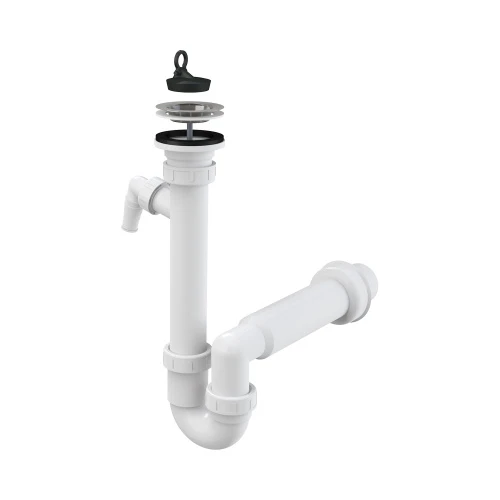 Сифон трубчатый с нержавеющей peшeткой Ø70 и подводкой A810-DN50