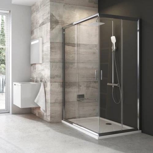 Душевое заграждение Ravak BLRV2K-100 белый профиль, матовое стекло, 1XVA0100ZG