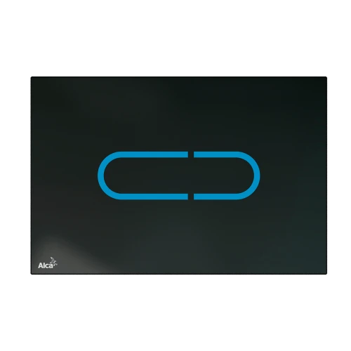 Кнопка управления бесконтактная для инсталляции Slim с подсветкой стекло-черный ALCAPLAST NIGHT LIGHT-1-SLIM