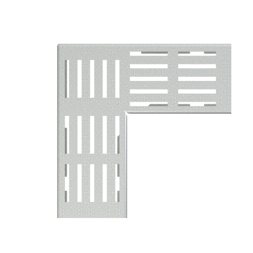 Решетка для дренажного углового желоба 100 мм оцинкованная сталь ALCAPLAST ADZ-R121R