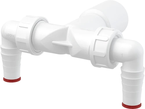 Колено с двумя штуцерами DN40/32 / 17–23 AlcaPlast P155Z