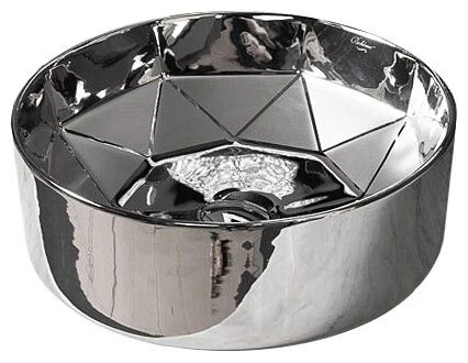 Раковина Armadi Art Грань 40х14 см Серебро 865