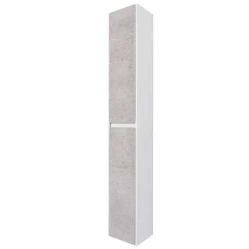 Пенал SlIM, 30 см, подвесной/напольный, универсальный, белый глянец / бетон