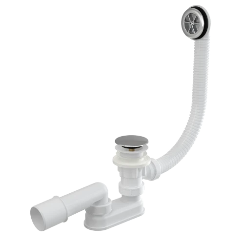 Сифон для ванны Click Clack хром AlcaPlast A505CRM-80