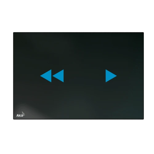 Кнопка управления бесконтактная для инсталляции Slim с подсветкой стекло-черный ALCAPLAST NIGHT LIGHT-2-SLIM