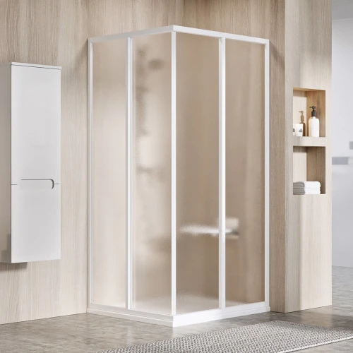 Душевое заграждение Ravak SRV2-80 S белый профиль, матовое стекло, 14V40102ZG