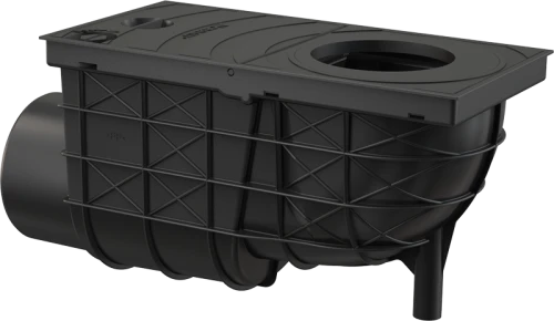 Ливнеотвод 300х155/110 мм сток боковой черный ALCAPLAST AGV3