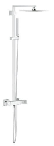 Душевая система с термостатом для настенного монтажа, GROHE Euphoria Cube System 230, хром, (26087000)