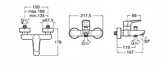 Смеситель Roca Atlas 16 27 интернет магазин сантехники BATHPOINT