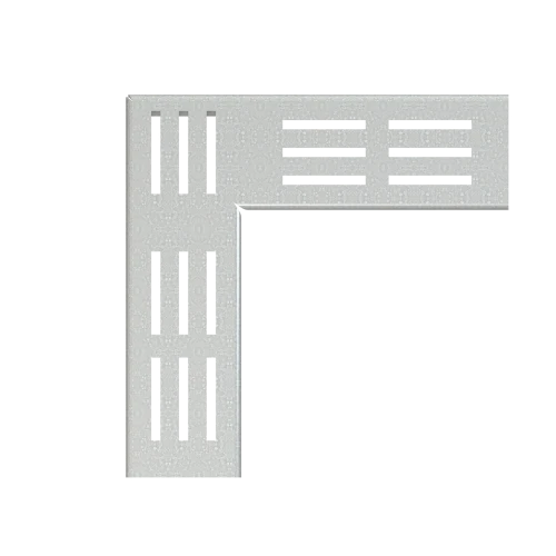 Решетка для дренажного углового желоба 75 мм оцинкованная сталь ALCAPLAST ADZ-R101R