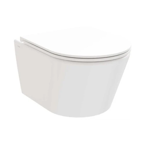 Унитаз подвесной Ravak Flow RimOff (360x500x355) сиденье с микролифтом, белый X01985