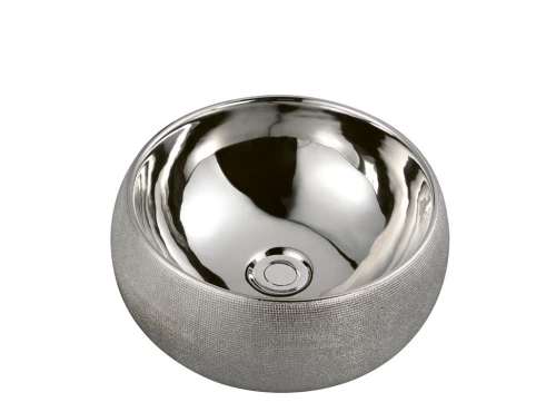 Раковина Керамика 39*16 Armadi Art 863 Серебро