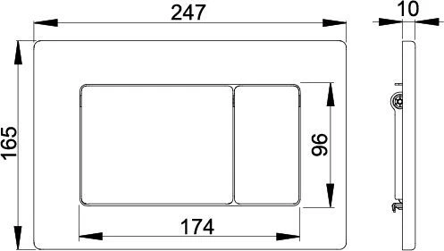 Клавиша для инсталляции сенсорная ALCAPLAST М279S сталь