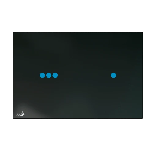 Кнопка управления бесконтактная для инсталляции Slim с подсветкой стекло-черный ALCAPLAST NIGHT LIGHT-3-SLIM