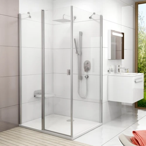 Душевое заграждение Ravak CRV2-90 белый профиль, прозрачное стекло, 1QV70100Z1